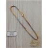 savagioielli Bracciale 2.1 mm fune corda tre colori cm 18.3 oro giallo, bianco e rosso 750