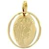 CIONDOLO MEDAGLIA ORO GIALLO 18K, VOLTO DI CRISTO, OVALE, INCISA, LUNGHEZZA 16MM