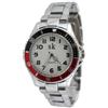Other Watch Orologio Solo Tempo SK KM05 in Acciaio Ghiera Rosso Nero Quadrante Bianco