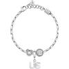Morellato Bracciale Morellato Drops SCZ1320 Bracelet Acciaio Charm Cuori Amore Componibile