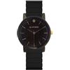 AB AETERNO "Eclipse Donna" 100% Legno Naturale Nero Ebano Quarzo Swiss Orologio