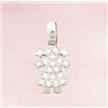 CIONDOLO BAMBINA IN ORO BIANCO 18 CT 750 E ZIRCONI