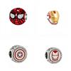 ciondolo charm bracciale charms marvel super eroi spider airon scudo