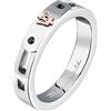 AMEN Anello Maserati Jewels JM423AVD29 Acciaio Fascia Logo Ring 23 Uomo