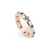 Amen ANELLO AMEN I ROSARI ARORV IN ARGENTO 925 COLORE ROSATO CON CRISTALLI VERDI MISU
