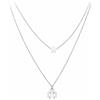 AMEN COLLANA DOPPIA AMEN CON ANGELO e Stella CLASB NECKLACE argento DONNA