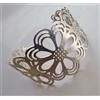 Produzione Orafa Artiginale Aretina ANELLO DONNA ARGENTO 925 RUTENIO FASCIA ZINGARA FILIGRANA EF STROILI ORO ETRUSCO