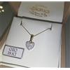 Collana veneziana e ciondolo cuore in oro giallo 750 18 kt e cristalli NUOVO