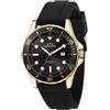 Chronostar Orologio Chronostar Captain R3751291001 Watch Silicone Nero Oro Uomo 43 mm Diver