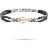 Morellato Bracciale MORELLATO SAEV31 uomo CERAMIC ancora bracelet CERAMICA PELLE NERA