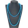 T.B.T.-Gioielli Collana Lunga Cristalli Grandi Sfaccettati Donna Moda Elegante Brillante Azzurro