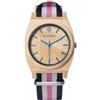 AB AETERNO "Route Blue" Legno Acero Swiss Quarzo Rosa Tessuto Unisex Orologio