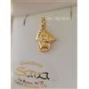 Ciondolo pendente medaglia dea della fortuna bendata in oro giallo 750 18 kt