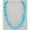 Produzione Orafa Aretina COLLANA DONNA PASTA TURCHESE LUNGA 50CM ARGENTO 925 VINTAGE CERIMONIA PARTY