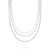OPSOBJECTS Collana Donna Opsobjects OPSCL-827 A Tre Fili Con Perle Bianche Di Acqua Dolce