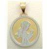 MEDAGLIETTA SACRA ANGELO IN ORO 18 CT 750