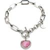Boccadamo Bracciale Donna BOCCADAMO MY/BR25 in Acciaio con Cuore Pendente Rosa