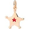 DoDo Ciondolo Dodo Stellina Oro Rosa DMEVO/ST/9/K Charm Smalto rosso Stella sceriffo