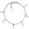 Amen Bracciale Donna Argento 925 Amen BBACU Pendenti Perle e Angeli Lunghezza Regolab
