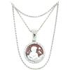 Gioiello del Mare COLLANA CIONDOLO CAMMEO ZIRCONI ARGENTO 925 RODIATO ORO BIANCO TORRE DEL GRECO