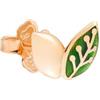 DoDo Mono Orecchino Dodo Foglia DOHLEAF/9/VE/K Oro Rosa Smalto verde earrings