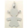 CIONDOLO BAMBINA IN ORO BIANCO 18 CT. 750