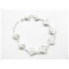 ladymsardegna Bracciale Argento occhio di santa lucia quadrati portafortuna donna 20 cm