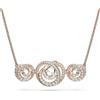 Swarovski Collana Swarovski Generation 5636589 Trilogy 3 Cristalli Regolabile Oro Rosa