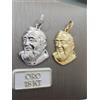 savagioielli Ciondolo medaglia religiosa padre pio in oro giallo/bianco 750 18 kt
