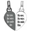 BROSWAY TRES JOLIE PENDENDE CUORI A META' BTJMLE03