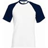 Fruit of the Loom T-Shirt Baseball A Maniche Corte Fruit of the Loom In Cotone Con Contrasto