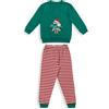 Oronero Pigiama natalizio bambina lungo bimba Elfo Natale caldo cotone Oronero 5778