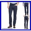 Lee Pantaloni jeans lee brooklyn uomo cotone estivo regular fit dritto vita alta blu