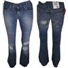 Levi's jeans levis donna vita bassa pantaloni levi's strappati a zampa bootcut W28 W29