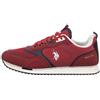 US Polo Assn. Sportiva sneakers uomo ROSSO tessuto light US POLO ASSN ETHAN001 red white