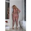 SoftLine SF-6254Q SOFTLINE BodyStocking Tuta Rete Larga Romboidale a Diamante CURVY XL 3X