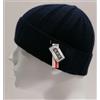 Made in Italy CUFFIA A COSTE CON RISVOLTO 100% CASHMERE BLU MADE IN ITALY
