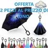 2x Ombrello Inverso Reversibile Apertura Al Contrario Rovesciato Anti Pioggia