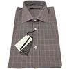 XACUS camicia uomo quadri moro/glicine 100% cotone THOMAS MASON vestibilità slim