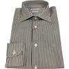 BRANCACCIO camicia uomo riga manica lunga 100% cotone doppio ritorto