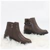 Stivaletti donna stivali Scarpe Biker Boots comodi fibbia pelle eco 830