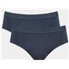 sloggi 2 Slip uomo cotone SLOGGI BASIC MIDI mutande vita media fianco alto TG 3° a 8°