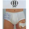 Henri 3 SLIP UOMO HENRI 116 CLASSICO MUTANDA VITA ALTA A COSTINA APERTO AVANTI BIANCO