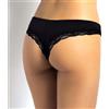 SieLei Slip brasiliana donna SieLei in cotone elasticizzato con profili pizzo - 1267