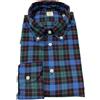 GMF 965 camicia uomo button-down quadri azzurro/nero/verde art 92.L 902325/04