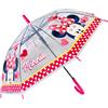 Disney Minnie Mouse Ross Ombrello Trasparente Bambini Ombrellino Automatico Parapioggia