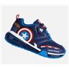 Geox Sneakers elastici e strappo Geox Bayonyc Marvel Avengers Bambino CON LUCI blu
