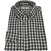 BRANCACCIO camicia uomo quadri moro/bianco button down con taschino
