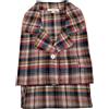 GUASCH pigiama donna flanella abbottonato quadri blu/rosa DE420 D804