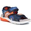 GEOX RESPIRA FLEXYPER J029DB scarpe bambino ragazzo sandali pelle tessuto led